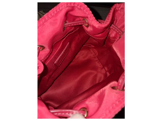 Borsa a secchiello Moschino in nylon rosso - vista 11