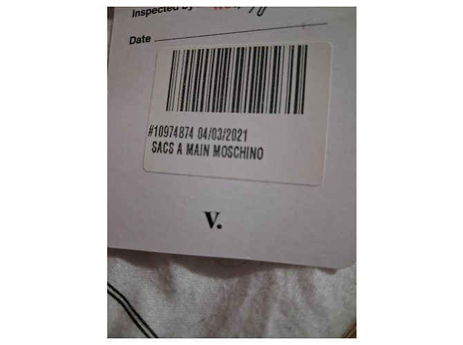 Borsa a secchiello Moschino in nylon rosso - vista 9