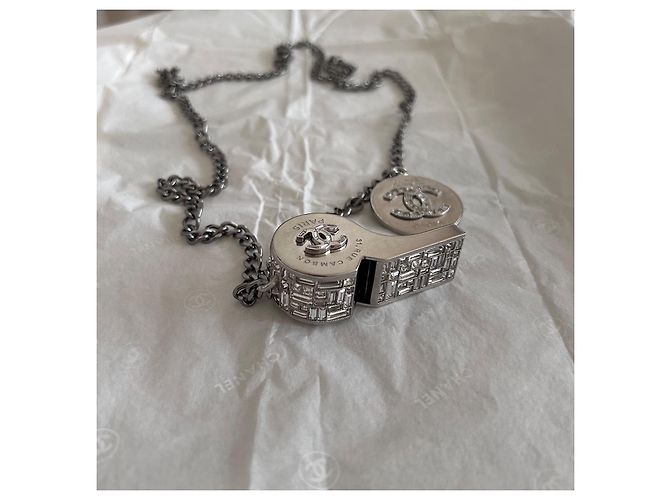 Collar silbato Chanel Hardware de plata - vista 8