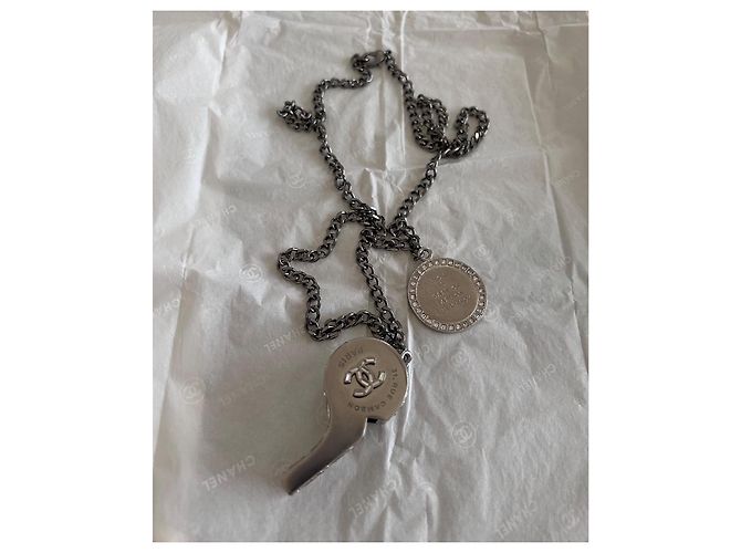 Collar silbato Chanel Hardware de plata - vista 7
