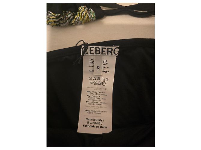 Conjunto de bikini Iceberg con rayas metálicas Negro Verde Metálico - vista 6