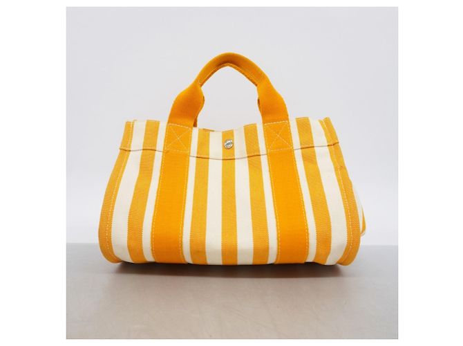 Hermès Bolso de lona Hermes Cannes PM Naranja - vista 11