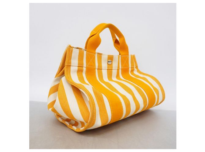 Hermès Bolso de lona Hermes Cannes PM Naranja - vista 2