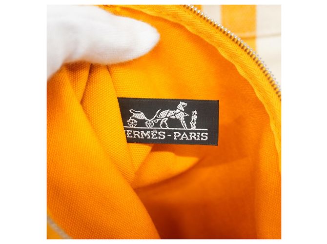 Hermès Bolso de lona Hermes Cannes PM Naranja - vista 5