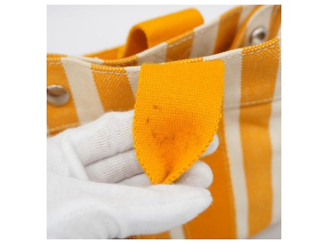 Hermès Bolso de lona Hermes Cannes PM Naranja - vista 7