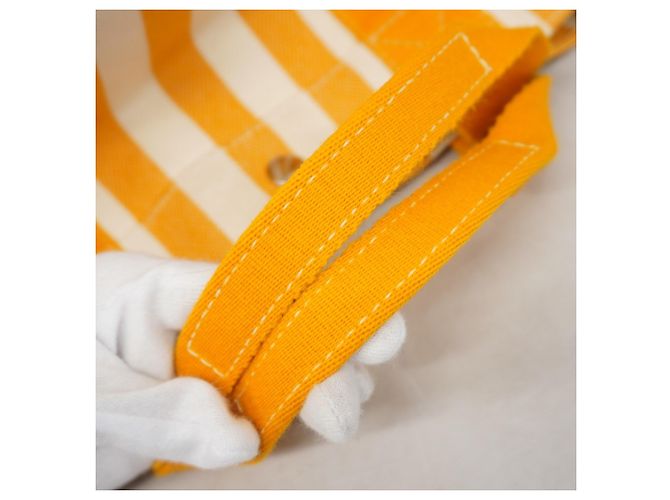 Hermès Bolso de lona Hermes Cannes PM Naranja - vista 9