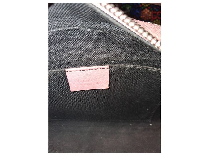 Gucci Borsa a Tracolla GG Supreme Arcobaleno Rosa Multicolore - vista 11