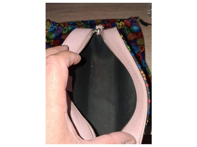 Gucci Borsa a Tracolla GG Supreme Arcobaleno Rosa Multicolore - vista 4