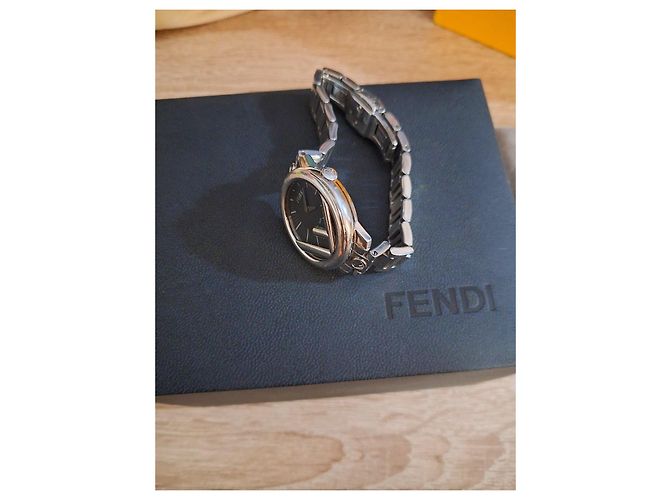 Fendi Damen Uhr Edelstahl Schwarz Silber Hardware - Ansicht 7