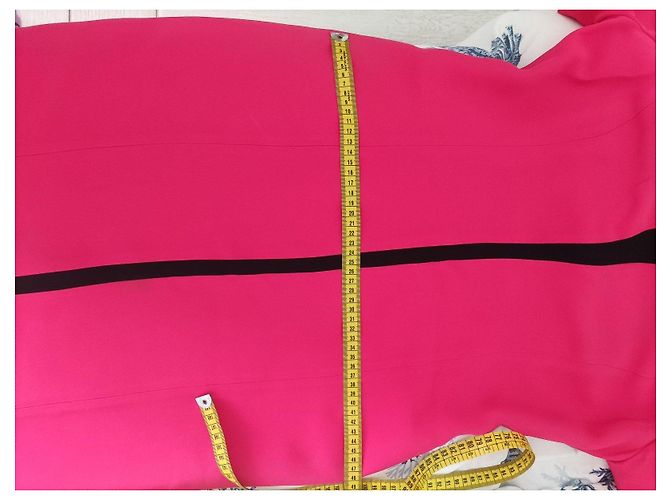 Gianni Versace Vestido tubinho fúcsia com detalhe preto Fuschia - vista 14