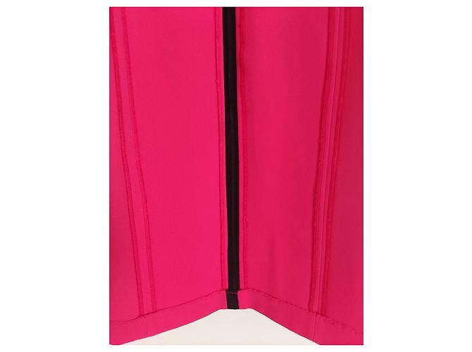 Gianni Versace Vestido tubinho fúcsia com detalhe preto Fuschia - vista 7