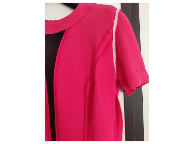 Gianni Versace Vestido tubinho fúcsia com detalhe preto Fuschia - vista 8