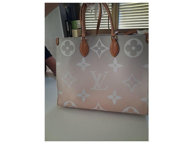 Louis Vuitton Neverfull MM Monogram Ombre Rosa Beige - vista 8