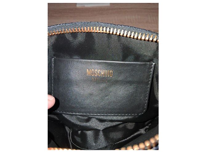 Moschino Teddy Bear gesteppte Leder-Pochette Schwarz - Ansicht 10