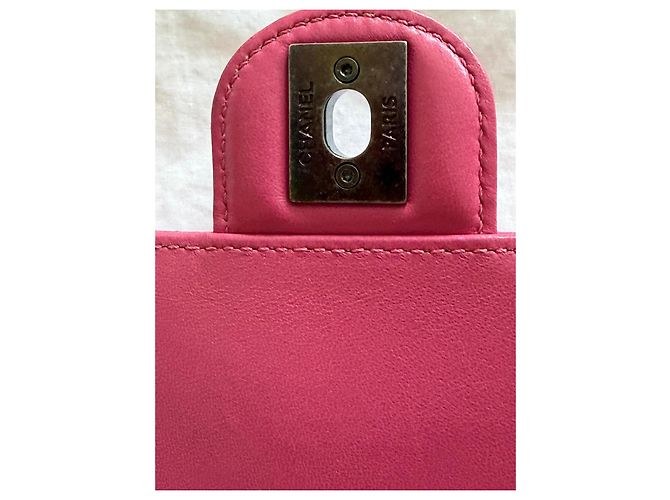 Chanel Classic Flap in pelle di agnello rosa - vista 2
