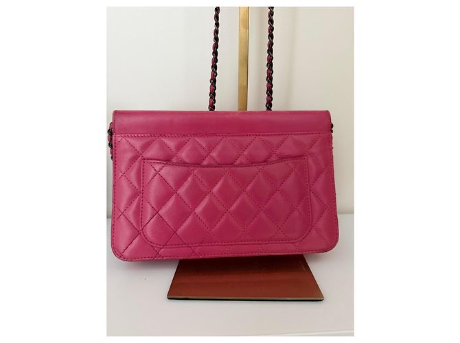Chanel Classic Flap in pelle di agnello rosa - vista 5