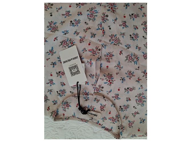 Zadig & Voltaire Kleid mit Blumenmuster Pink Rot Blau - Ansicht 10