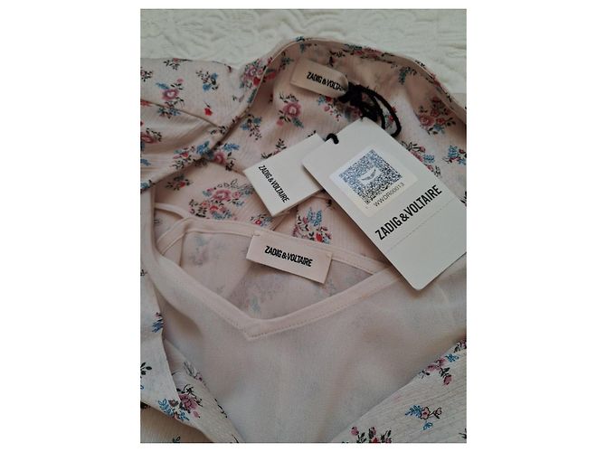 Zadig & Voltaire Kleid mit Blumenmuster Pink Rot Blau - Ansicht 17
