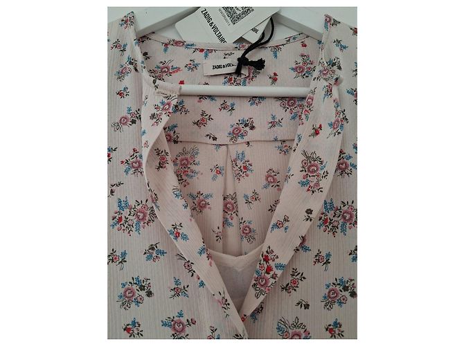 Zadig & Voltaire Kleid mit Blumenmuster Pink Rot Blau - Ansicht 5