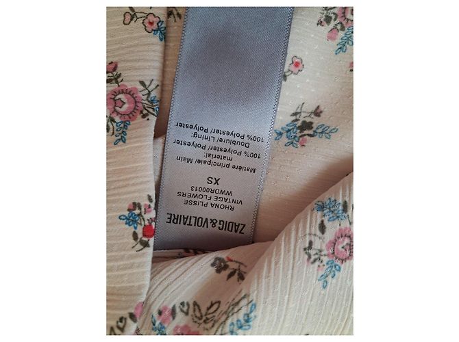 Zadig & Voltaire Kleid mit Blumenmuster Pink Rot Blau - Ansicht 8