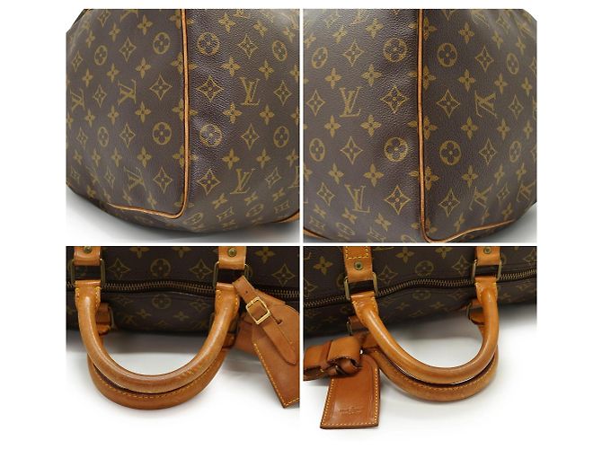 Louis Vuitton Borsa da viaggio Keepall 50 in tela monogram marrone vintage - vista 5