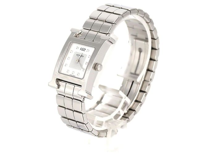 Hermès H Uhr HH1.210 Edelstahl Silber - Ansicht 2