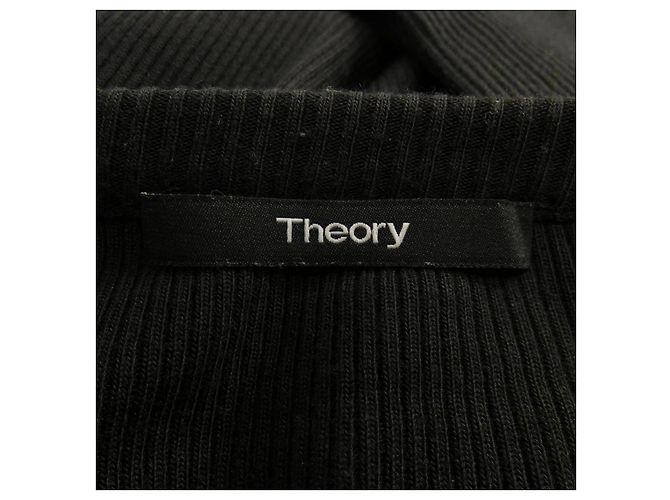 Cárdigan largo Theory Negro - vista 4