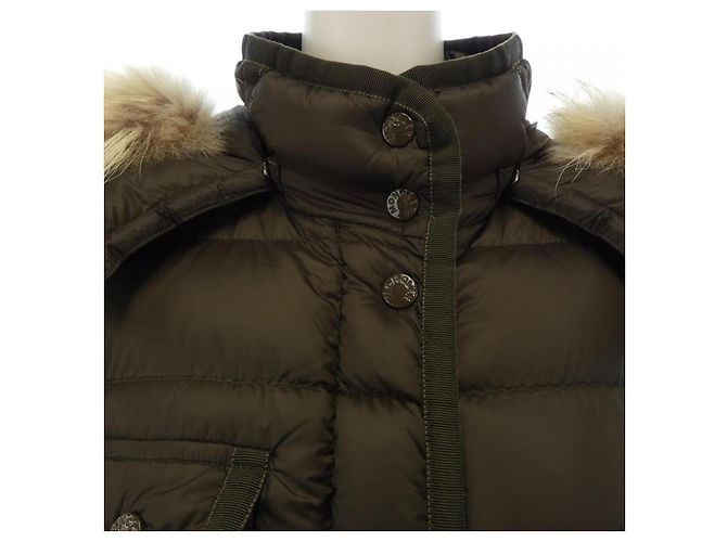 Abrigo de plumón Moncler HERMIFUR Verde Caqui - vista 6