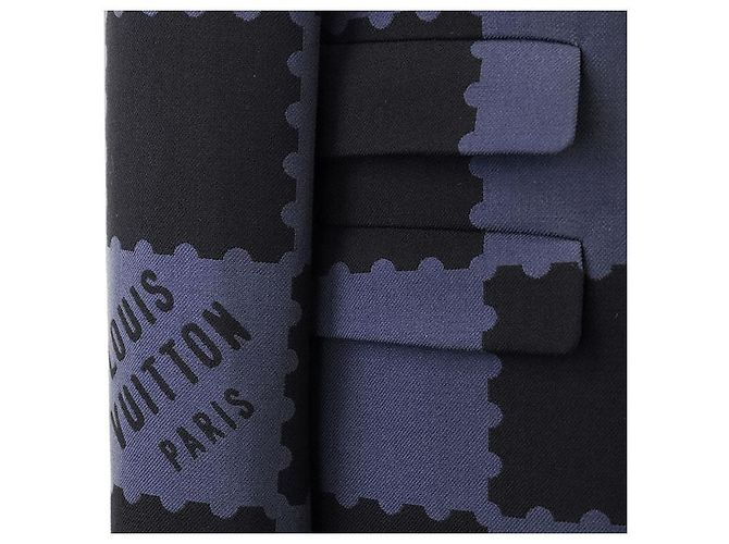 Chaqueta de lana Louis Vuitton LV MADE PARIS Damier Negro Azul - vista 14