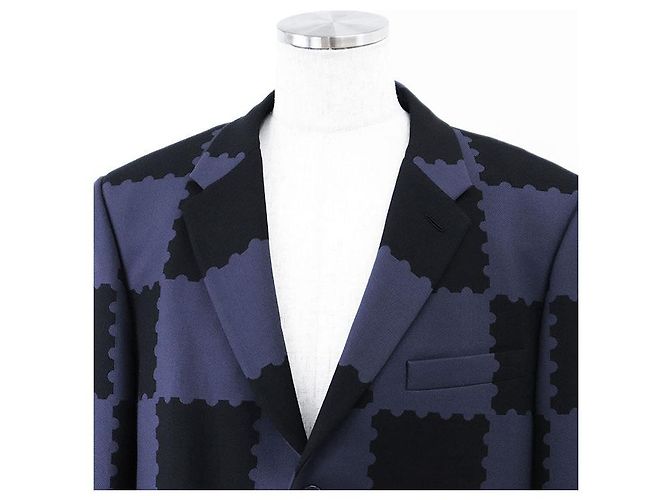 Chaqueta de lana Louis Vuitton LV MADE PARIS Damier Negro Azul - vista 2