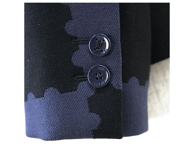 Chaqueta de lana Louis Vuitton LV MADE PARIS Damier Negro Azul - vista 5