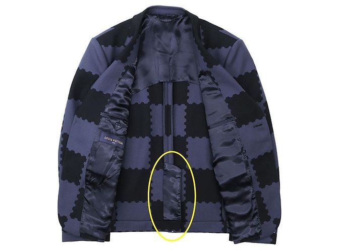 Chaqueta de lana Louis Vuitton LV MADE PARIS Damier Negro Azul - vista 8