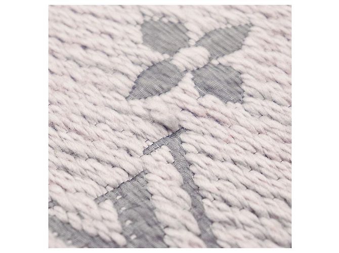 Sciarpa Louis Vuitton Logomania Monogram in lana e seta Marrone - vista 12