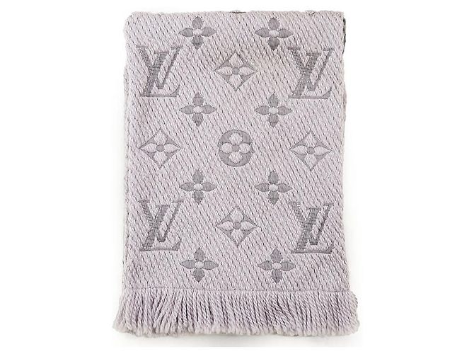 Sciarpa Louis Vuitton Logomania Monogram in lana e seta Marrone - vista 5