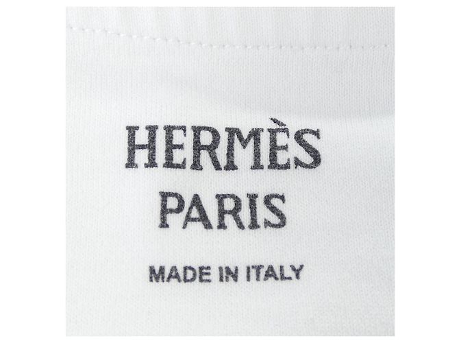 Vestido Hermès con bolsillo bordado de algodón 38 Blanco - vista 4