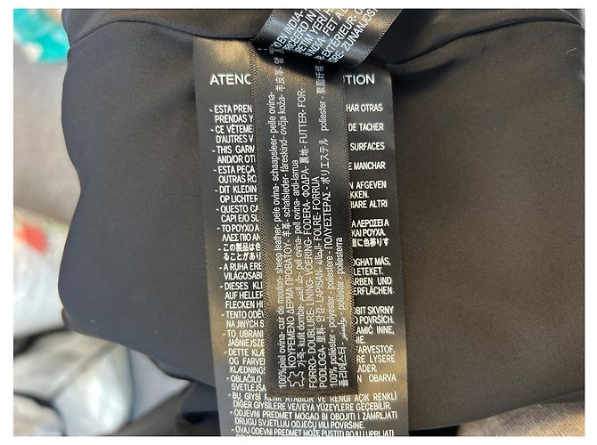 Massimo Dutti Lederjacke Schwarz - Ansicht 6