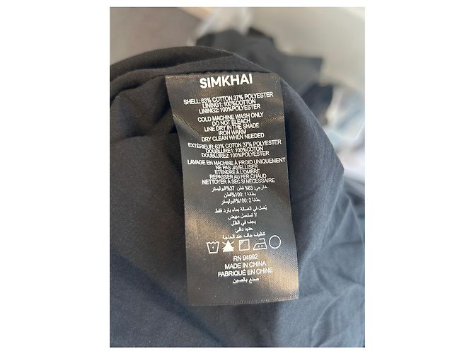 Robe en coton noire Jonathan Simkhai XS - vue 6