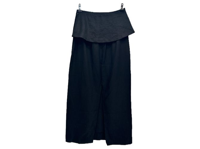 Autre Marque Falda de lino negra DISSH Talla 36 Negro - vista 2
