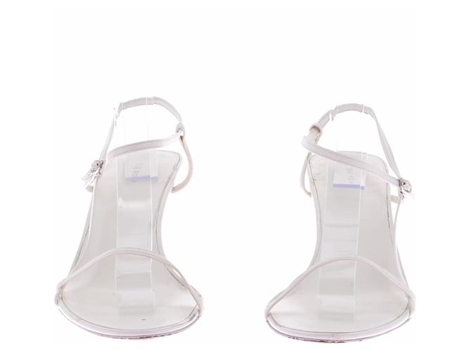 The row Sandalias Bare en cuero Beige - vista 3