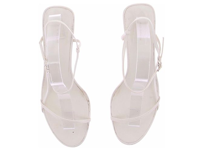 The row Sandalias Bare en cuero Beige - vista 4