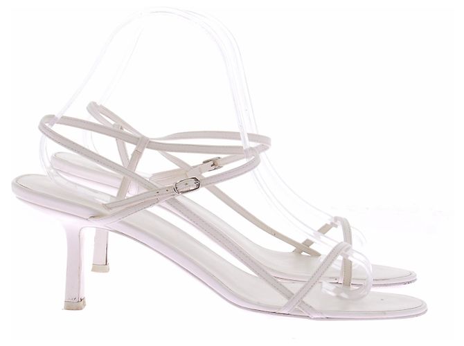 The row Sandalias Bare en cuero Beige - vista 6