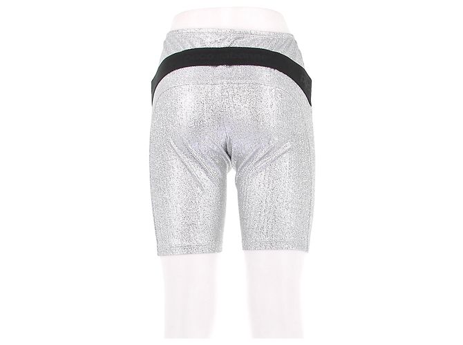 Pantaloncini ciclista Paco Rabanne argento viscosa - vista 2