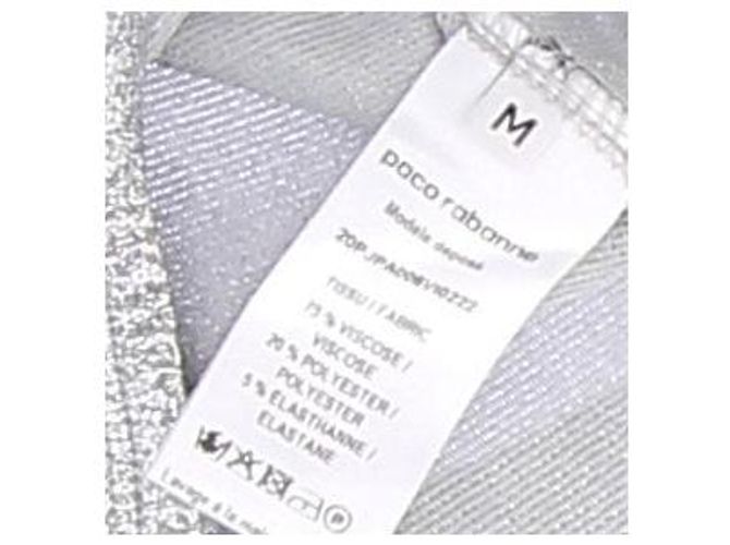 Pantaloncini ciclista Paco Rabanne argento viscosa - vista 6