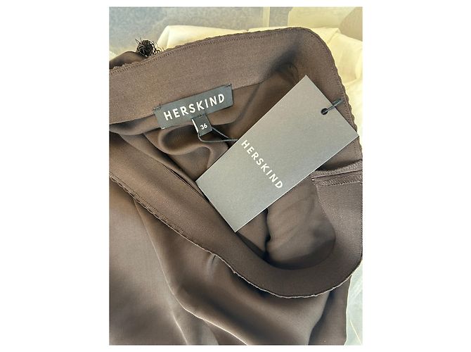 Autre Marque Gonna marrone in viscosa HERSKIND Taglia 36 - vista 3