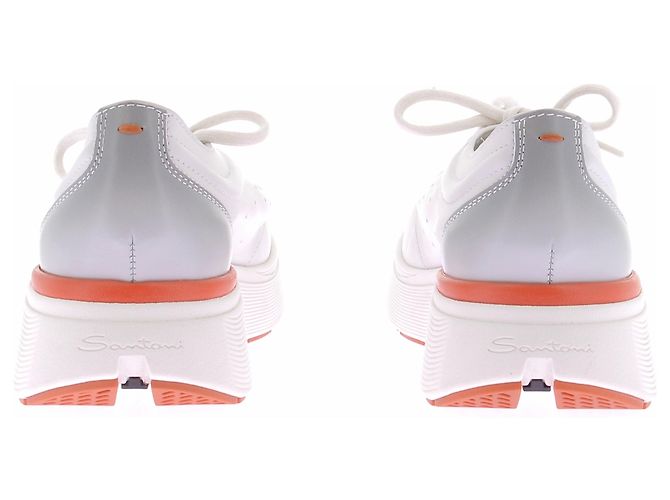 Santoni Sneakers in pelle bianca Easy Bounce Bianco - vista 6