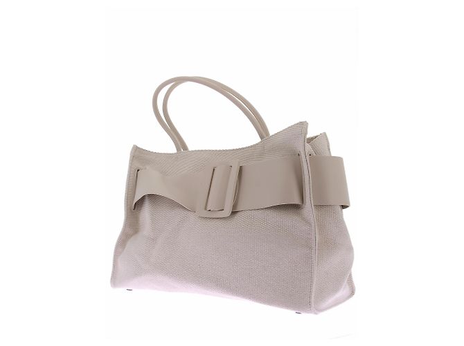 Borsa Maxi Boyy Beige in Pelle - vista 2
