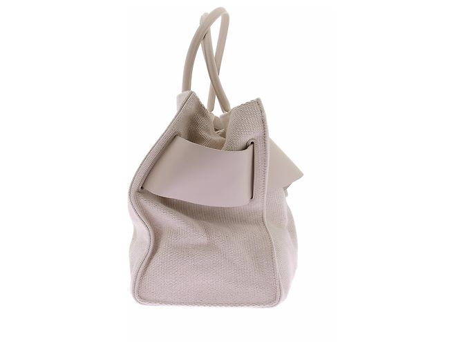 Borsa Maxi Boyy Beige in Pelle - vista 5