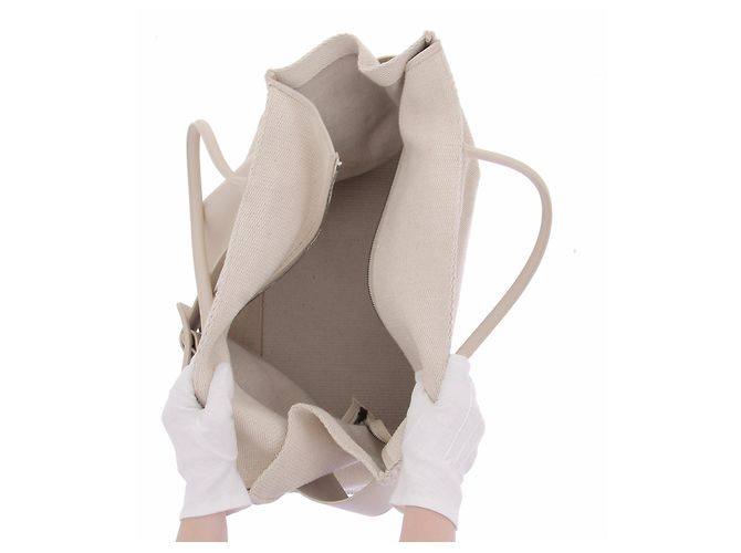 Borsa Maxi Boyy Beige in Pelle - vista 7