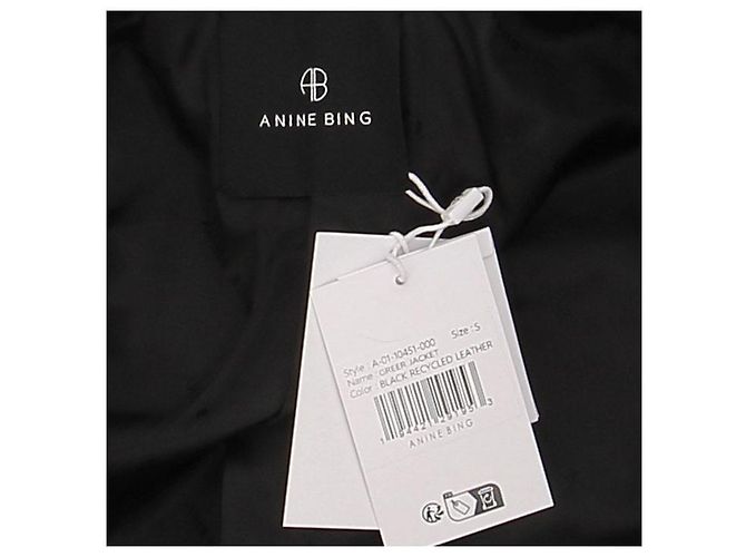 Anine Bing Lederjacke Simone Schwarz - Ansicht 5