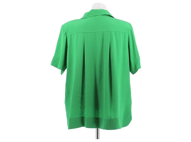 Camisa Ganni verde de viscosa - vista 2